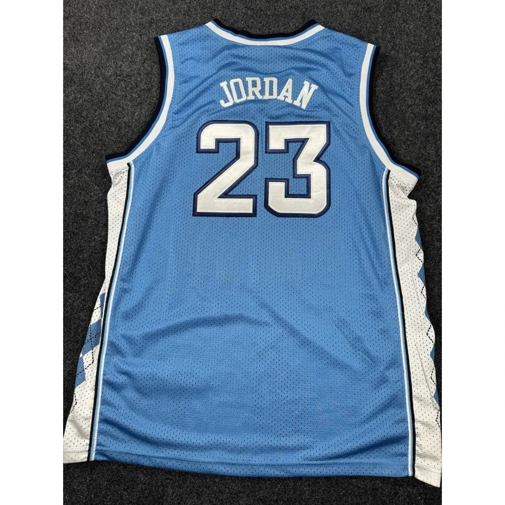 UNC Tar Heels Michael Jordan #23 Jersey L Jordan NCAA Carolina Blue Retro